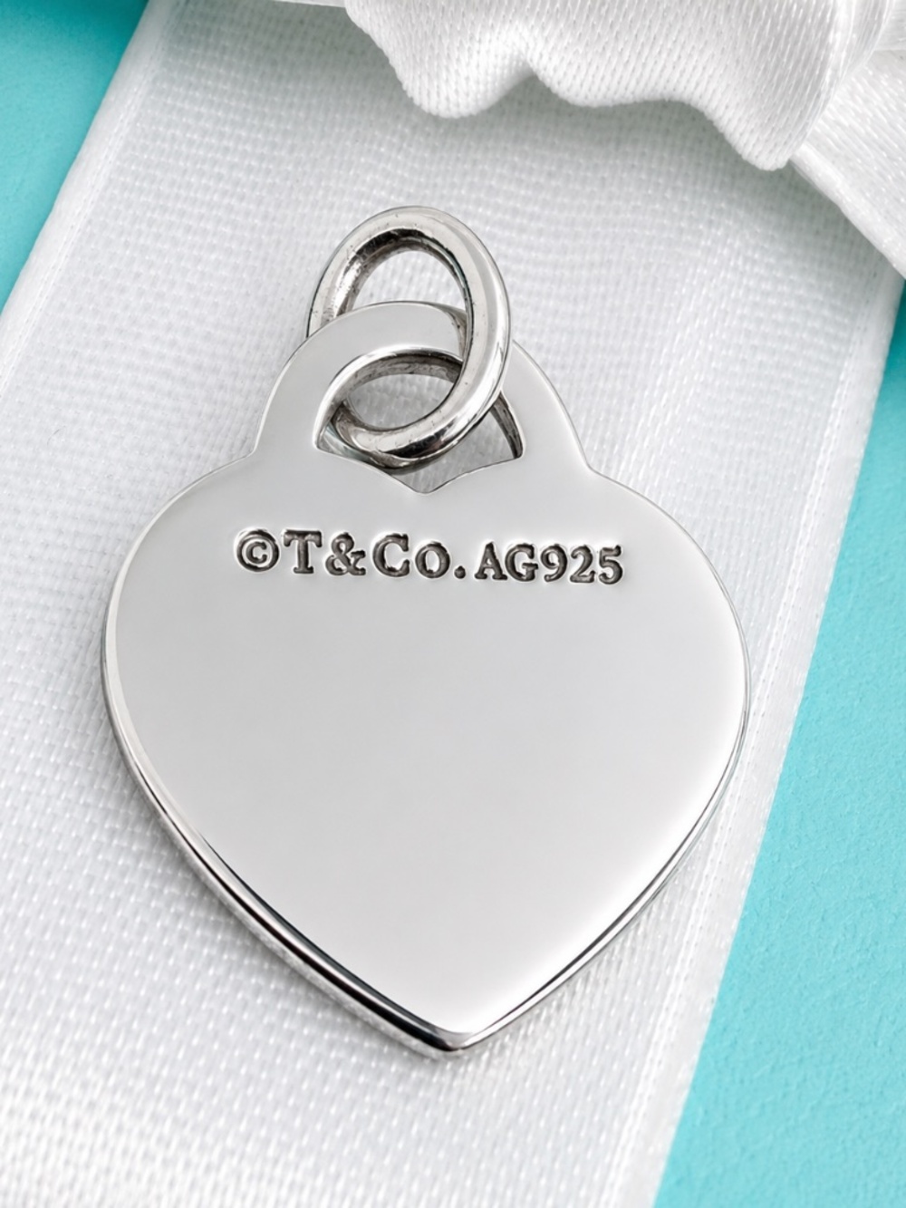 Tiffany and Company small heart charm AG925 silver engrave
